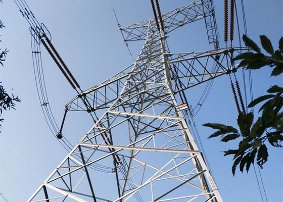 Doppelleitung Q355B 220KV galvanisierte Gitter-Stahltürme
